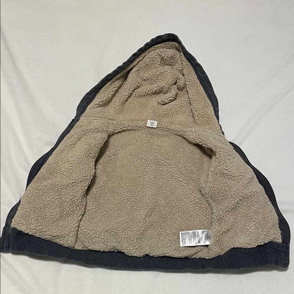 GAP Kids Charcoal Hoodie with Red and Blue Letters